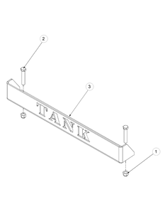 Rear Bumper Diagram and Parts List for M60-KW ROPS-53CH5D8X750-25HP-OHV Cub Cadet Lawn Tractor